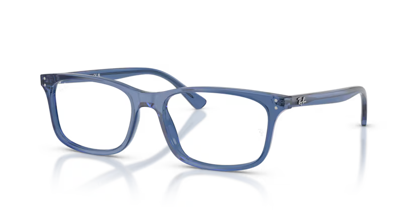 Ray-Ban 0RX5463I 8327 Transparent Blue Acetate Pillow Optical Eyeglasses Frame