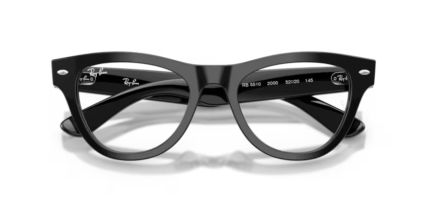 Ray-Ban 0RX5510 2000 Black Acetate Cat Eye Optical Eyeglasses Frame