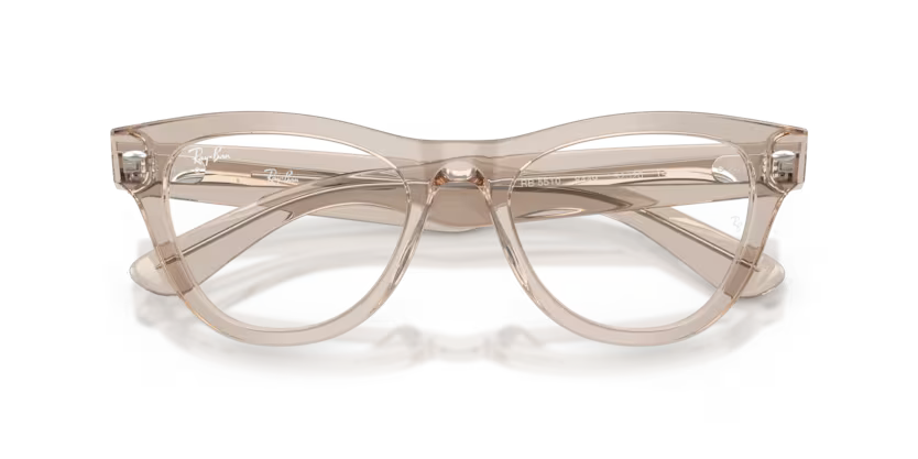 Ray-Ban 0RX5510 8449 Transparent Light Brown Acetate Cat Eye Optical Eyeglasses Frame