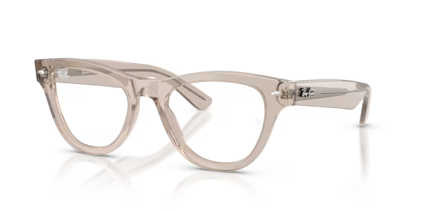 Ray-Ban 0RX5510 8449 Transparent Light Brown Acetate Cat Eye Optical Eyeglasses Frame