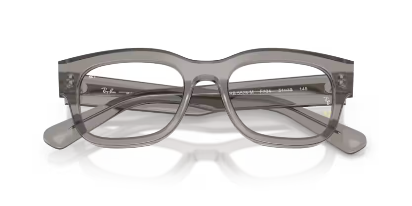 Ray-Ban 0RX5528M F704 Transparent Grey Acetate Square Optical Eyeglasses Frame