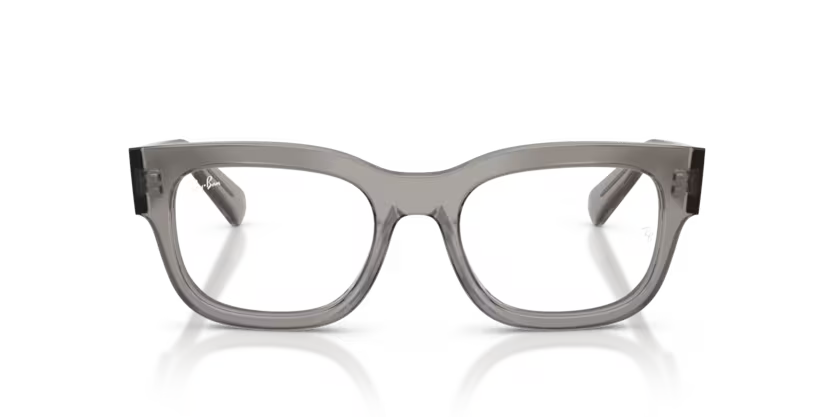 Ray-Ban 0RX5528M F704 Transparent Grey Acetate Square Optical Eyeglasses Frame