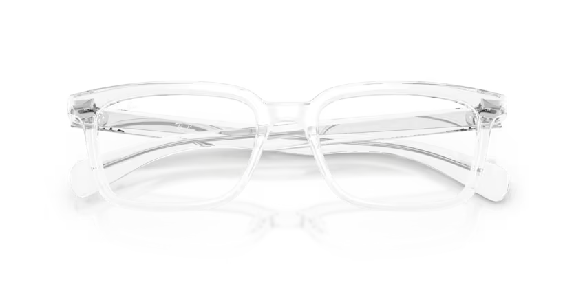 Ray-Ban 0RX5534 Brunel Color 2001 Polished Transparent Acetate Frame with Clear Bio Demo Lenses