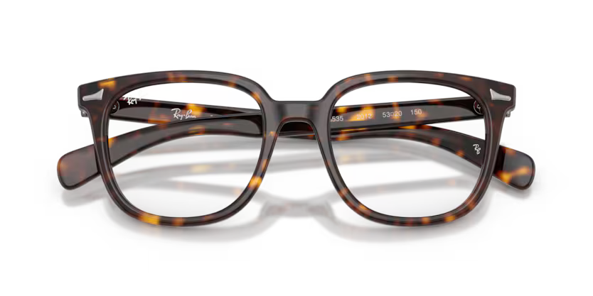 Ray-Ban 0RX5535 Brunel II 2012 Havana Acetate Square Optical Eyeglasses Frame