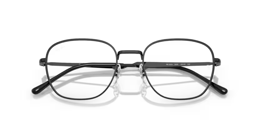 Ray-Ban 0RX6534 2509 Black Metal Square Optical Eyeglasses Frame
