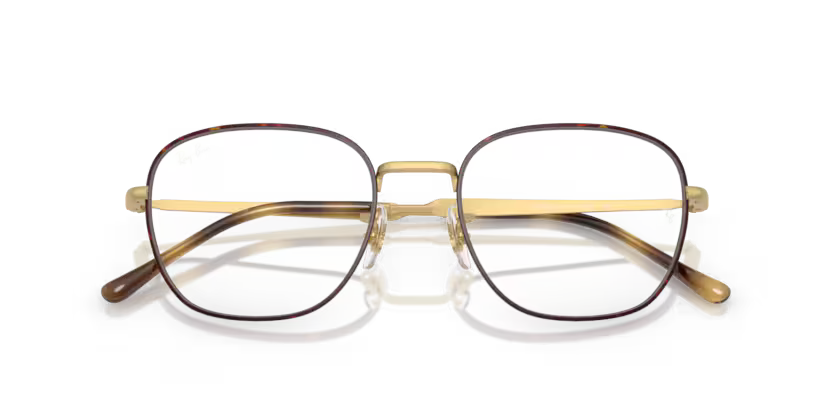 Ray-Ban 0RX6534 3188 Matte Arista Gold Metal Square Optical Eyeglasses Frame