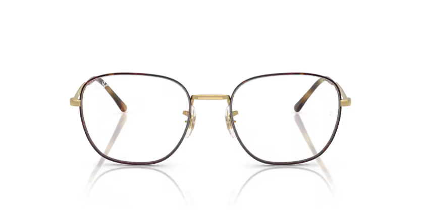 Ray-Ban 0RX6534 3188 Matte Arista Gold Metal Square Optical Eyeglasses Frame
