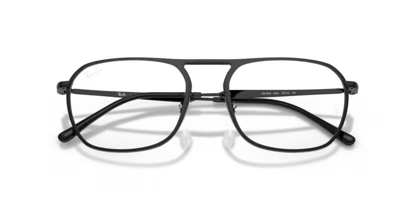 Ray-Ban 0RX6548 2509 Black Metal Keyhole Square Optical Eyeglasses Frame