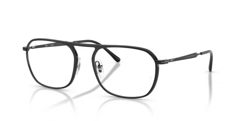 Ray-Ban 0RX6548 2509 Black Metal Keyhole Square Optical Eyeglasses Frame
