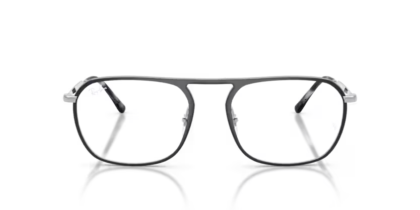 Ray-Ban 0RX6548 3016 Blue & Silver Metal Keyhole Square Optical Eyeglasses Frame