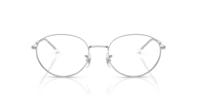 Ray-Ban 0RX6558 2501 Silver Metal Oval Optical Eyeglasses Frame