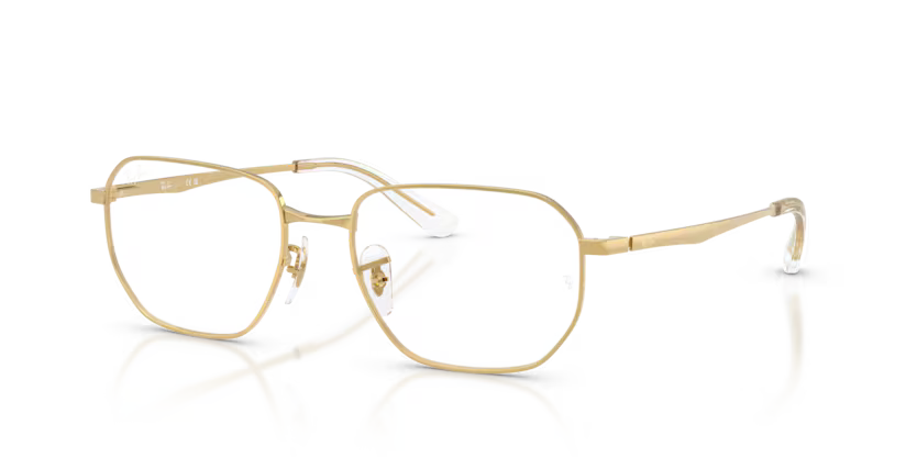 Ray-Ban 0RX6562I 2500 Arista Gold Metal Irregular Geometric Optical Eyeglasses Frame