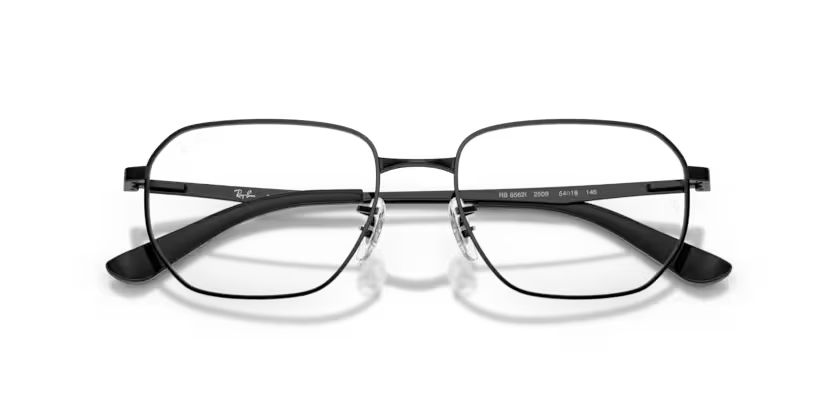 Ray-Ban 0RX6562I 2509 Black Metal Irregular Geometric Optical Eyeglasses Frame