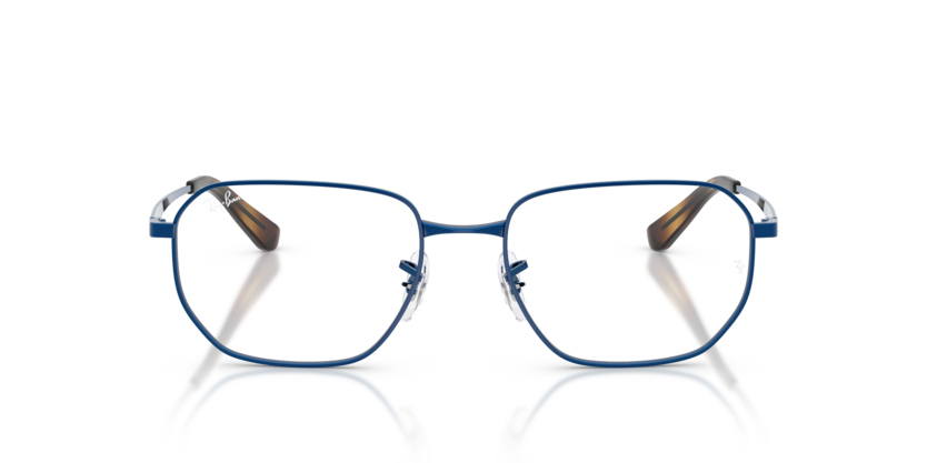 Ray-Ban 0RX6562I Color 2520 Polished Blue Metal Frame with Clear Demo Bio Lenses