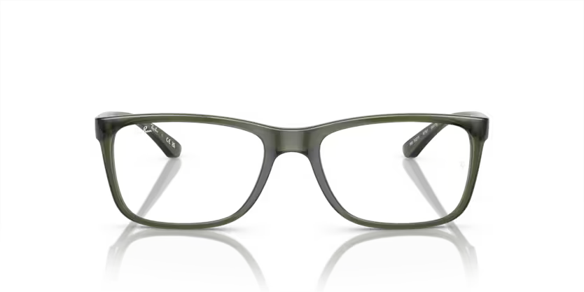 Ray-Ban 0RX7027I 6751 Transparent Olive Green Square Optical Frame