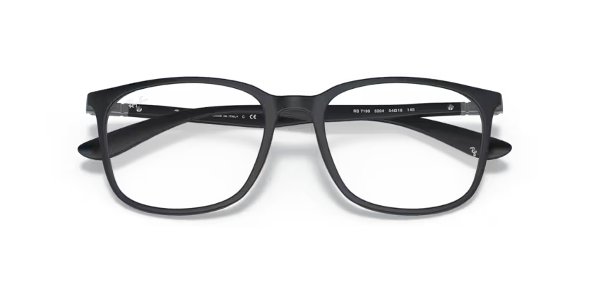 Ray-Ban 0RX7199 5204 Matte Black PEEK Square Optical Eyeglasses Frame