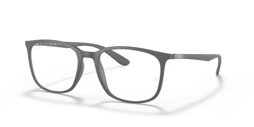 Ray-Ban 0RX7199 5521 Matte Grey PEEK & Metal Square Optical Eyeglasses Frame