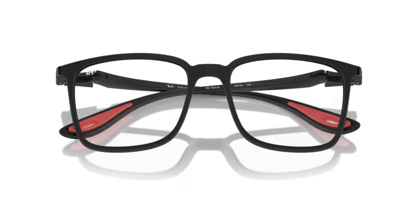 Ray-Ban Scuderia Ferrari 0RX7240M F602 Matte Black Nylon & Metal Square Optical Eyeglasses Frame