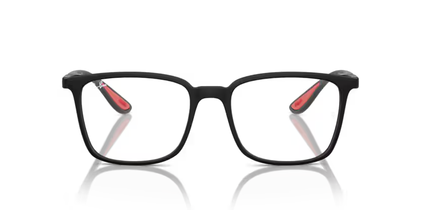 Ray-Ban Scuderia Ferrari 0RX7240M F602 Matte Black Nylon & Metal Square Optical Eyeglasses Frame