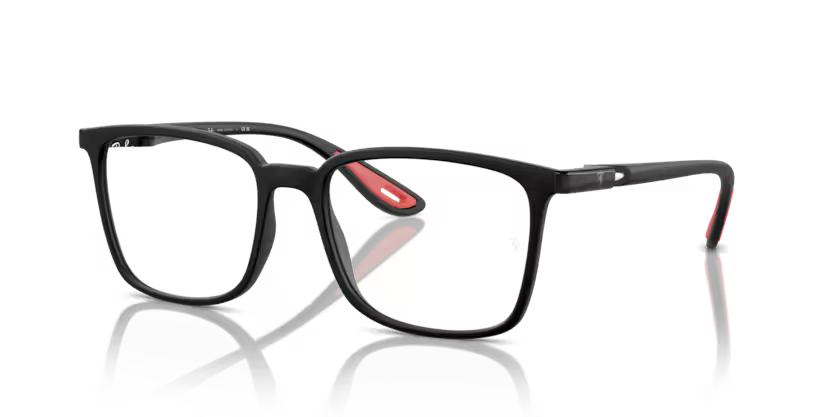 Ray-Ban Scuderia Ferrari 0RX7240M F602 Matte Black Nylon & Metal Square Optical Eyeglasses Frame
