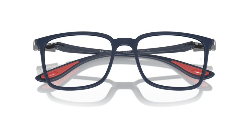 Ray-Ban Scuderia Ferrari 0RX7240M F698 Matte Blue Nylon & Metal Square Optical Eyeglasses Frame