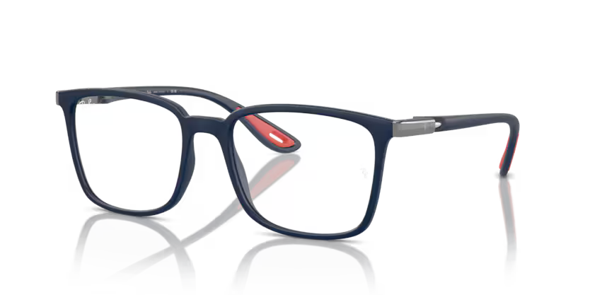 Ray-Ban Scuderia Ferrari 0RX7240M F698 Matte Blue Nylon & Metal Square Optical Eyeglasses Frame