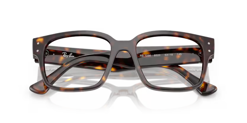 Ray-Ban Laurene 0RX7256 8320 Havana Moulded Acetate Square Optical Eyeglasses Frame
