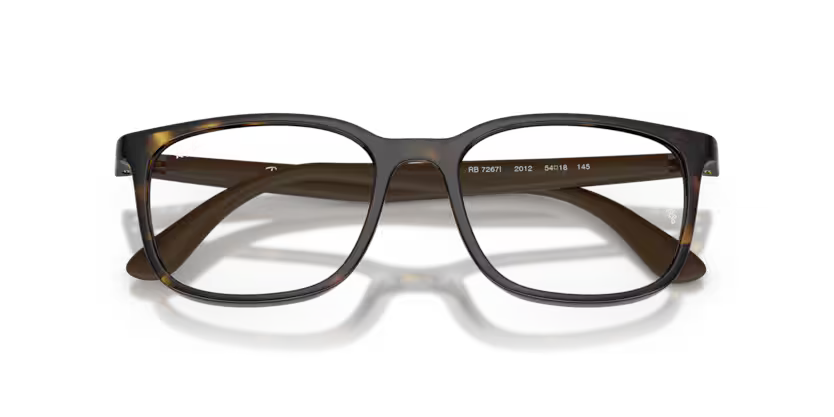 Ray-Ban 0RX7267I 2012 Havana Lightweight Nylon Square Optical Eyeglasses Frame
