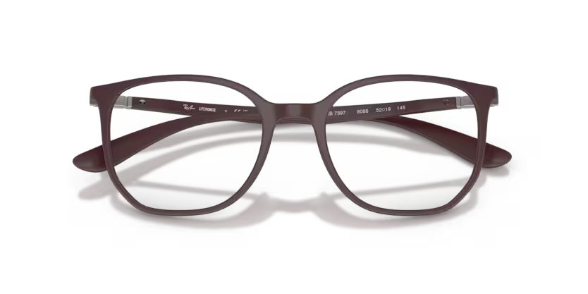 Ray-Ban 0RX7397 8088 Sand Purple PEEK & Metal Irregular Geometric Optical Eyeglasses Frame