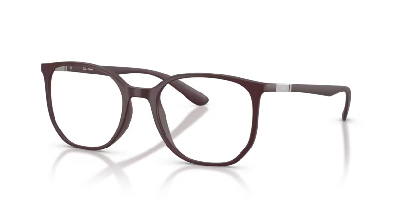 Ray-Ban 0RX7397 8088 Sand Purple PEEK & Metal Irregular Geometric Optical Eyeglasses Frame