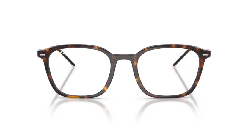Ray-Ban RX7555 2012 Polished Havana Square Prescription Optical Eyeglasses