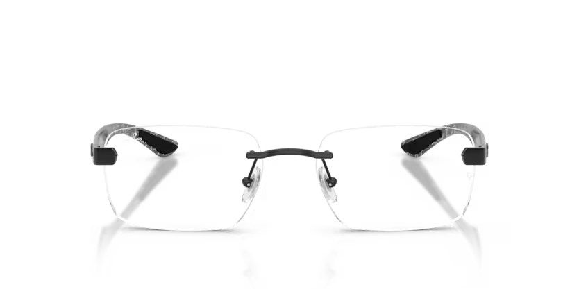 Ray-Ban 0RX8423 2509 Polished Black Rimless Square Optical Frame