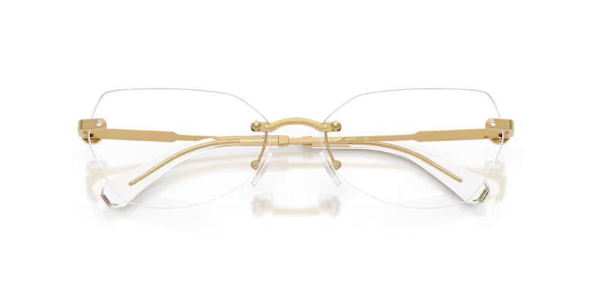 Swarovski 0SK1031 4004 Polished Gold Irregular Rimless Optical Frame