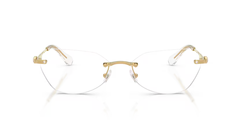 Swarovski 0SK1031 4004 Polished Gold Irregular Rimless Optical Frame