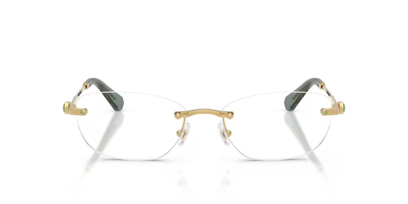 Swarovski 0SK1037 4017 Polished Gold Rimless Oval Optical Frame