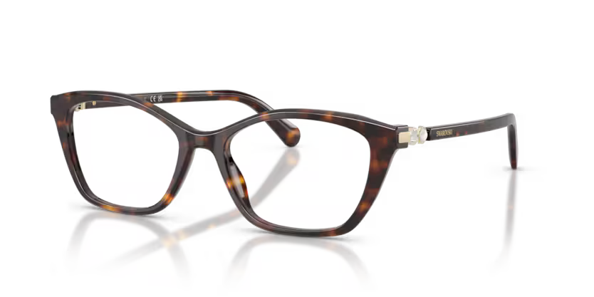 Swarovski Science of Elegance 0SK2065 1002 Polished Havana Luxury Pillow Optical Frame