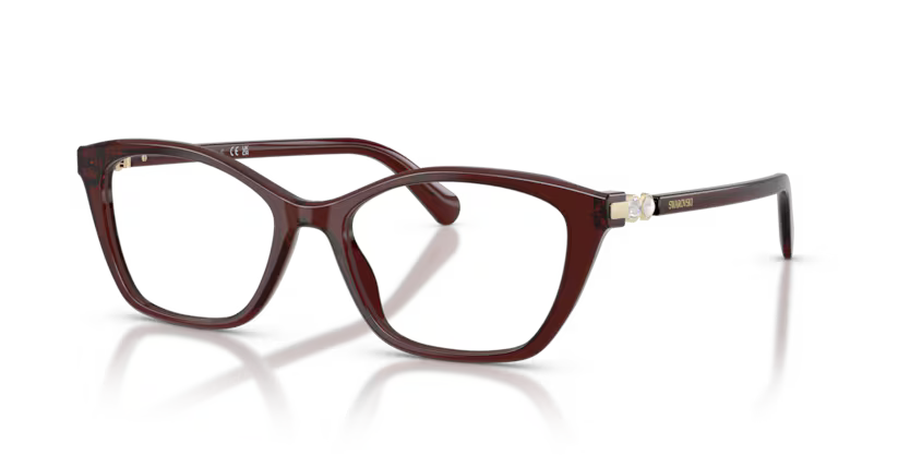 Swarovski SK2065 1098 Transparent Burgundy Luxury Optical Frame