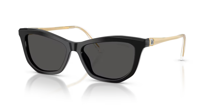 Swarovski 0SK6057 100187 Polished Black Cat Eye Sunglasse