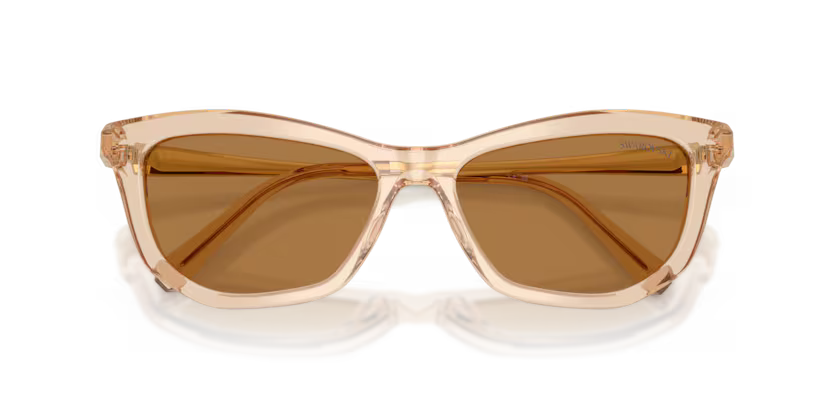 Swarovski 0SK6057 109273 Polished Transparent Beige Cat Eye Sunglasses