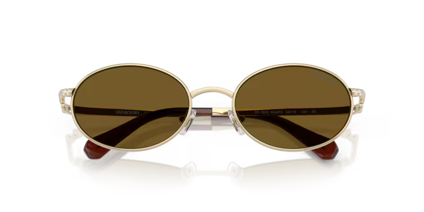 Swarovski 0SK7033 404673 Polished Pale Gold Oval Sunglasses