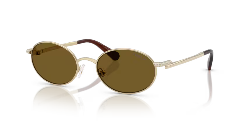 Swarovski 0SK7033 404673 Polished Pale Gold Oval Sunglasses