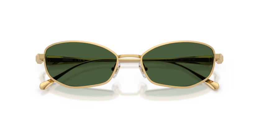 Swarovski SK7042 400471 Gold & Dark Green Pillow Sunglasses