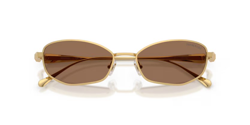 Swarovski Science of Facets 0SK7042 403773 Polished Gold Luxury Pillow Sunglasses