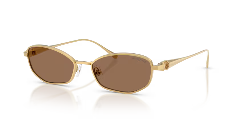 Swarovski Science of Facets 0SK7042 403773 Polished Gold Luxury Pillow Sunglasses