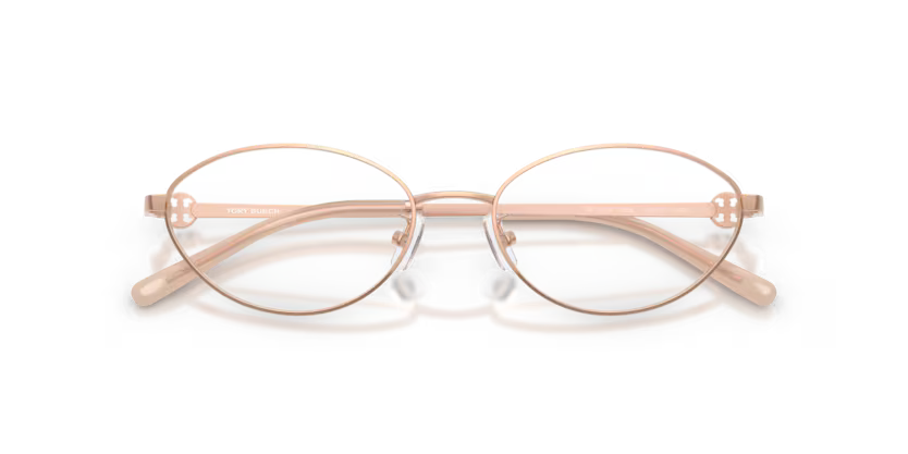 Tory Burch Miller 0TY1095 3358 Polished Light Rose Gold Full Rim Oval Eyeglasses Frame