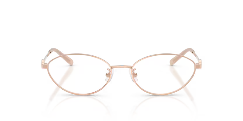 Tory Burch Miller 0TY1095 3358 Polished Light Rose Gold Full Rim Oval Eyeglasses Frame