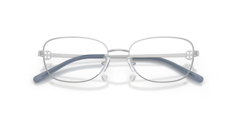 Tory Burch Miller 0TY1098 3274 Polished Silver Luxury Full Rim Rectangle Eyeglasses Frame