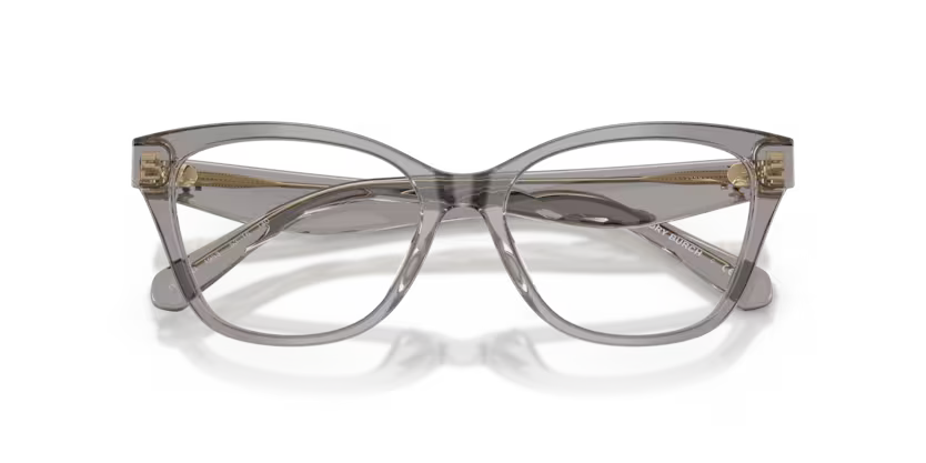 Tory Burch Kira 0TY2170U 1953 Polished Transparent Grey Luxury Cat Eye Optical Frame