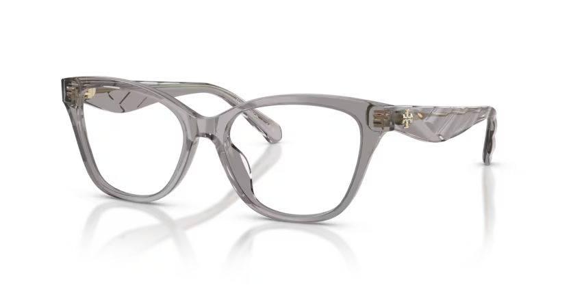Tory Burch Kira 0TY2170U 1953 Polished Transparent Grey Luxury Cat Eye Optical Frame