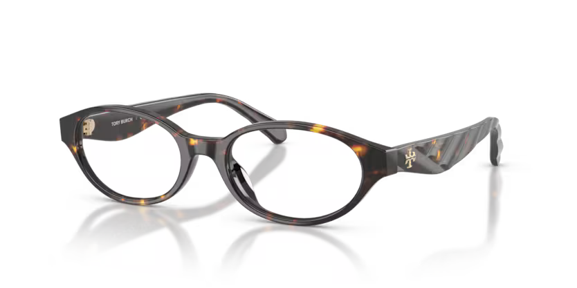 Tory Burch Kira 0TY2171U 1981 Polished Brown Tortoise Luxury Oval Optical Frame